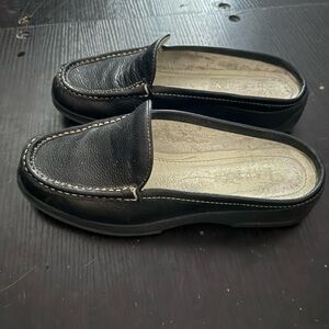 Ralph Lauren Black Leather Mules